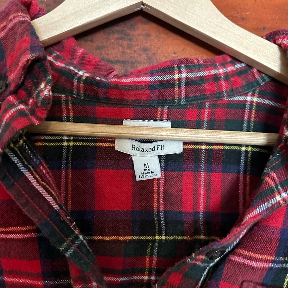 L. L. Bean Red Plaid Flannel - Picture 2 of 3
